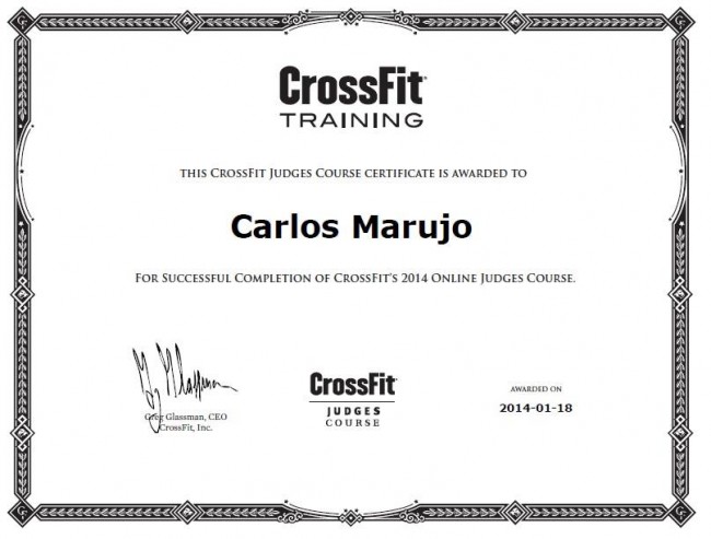 Carlos Marujo 1ª WOD PromofitGames